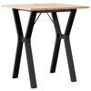 vidaXL Eettafel Y-frame 70x70x75 cm massief grenenhout en staal