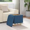 vidaXL Opslagottoman met kussen Blauw 40 x 40 x 45 cm Stof