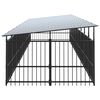 vidaXL Hondenkennel voor buiten met dak 16,89 m&sup2; staal