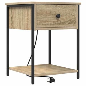 vidaXL Nachtkastje met lade Sonoma Eiken 42 x 41 x 56 cm Bewerkt hout