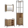 vidaXL Badkamerkastenset 3 st Artisanaal eiken 40 x 36 x 200,5 cm