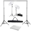 vidaXL Fotostudioset met achtergrond, lampen en paraplu's