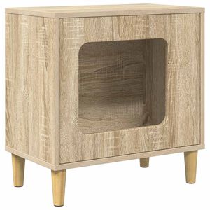 vidaXL Kattenhuis Sonoma 51 x 30 x 52 cm Bewerkt hout