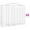 vidaXL Schanskorven 4 st gewelfd 200x50x160/180 cm ijzer