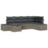 vidaXL Bankstel 7 st poly rattan