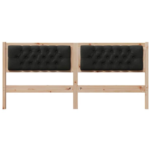 vidaXL Hoofdbord Anders Bruin en zwart 180 cm Massief grenenhout