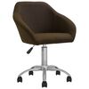 vidaXL Eetkamerstoelen draaibaar 2 st stof donkerbruin