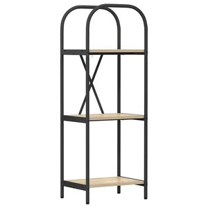 vidaXL Boekenkast 3-laags 40 x 30 x 109 cm Bewerkt hout Sonoma Eiken