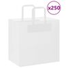vidaXL Papieren zakken 250 st met hengsels 26x17x25 cm wit