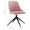 vidaXL Eetkamerstoelen 4 st fluweel roze