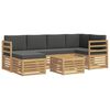 vidaXL Buiten bankenset 7 pcs Wit en antracietkleurig Polyester