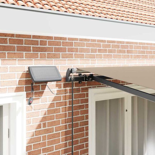 vidaXL Inklapbaar Zonnescherm Beige 350 x 250 cm Stof