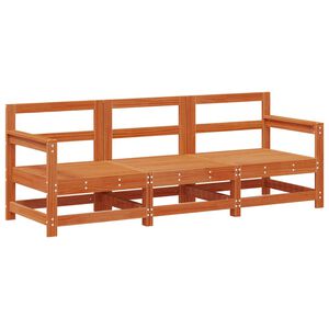 vidaXL Sectie Sofa Eenheden 3 Stuk Wasbruin Massief grenenhout