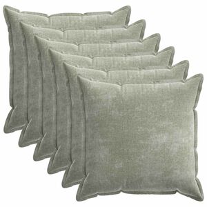 vidaXL Kussensloop 6 pcs HOUTEN Groen 55 x 55 cm Chenille Stof