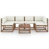 vidaXL 7-delige Loungeset pallet met kussens ge&iuml;mpregneerd grenenhout