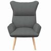 vidaXL Fauteuil Donkergrijs 69 x 74 x 93 cm Stof