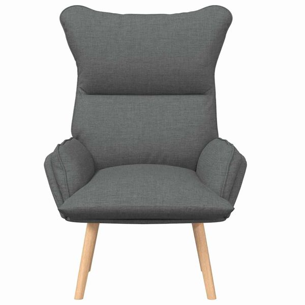 vidaXL Fauteuil Donkergrijs 69 x 74 x 93 cm Stof