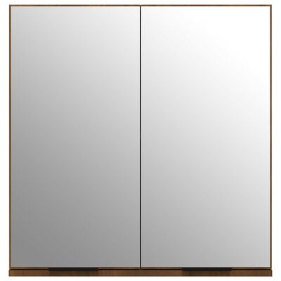 vidaXL Badkamerkast met spiegel 64x20x67 cm bruin eikenkleur