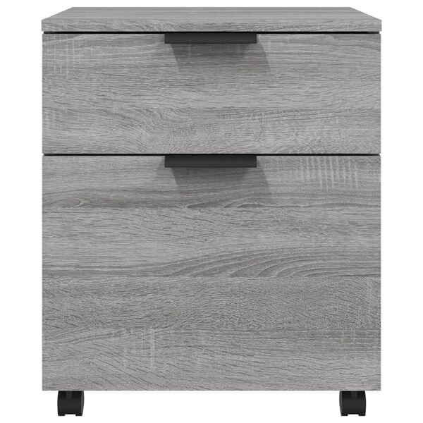 vidaXL Dossierkast verrijdbaar 45x38x54 cm bewerkt hout grijs sonoma