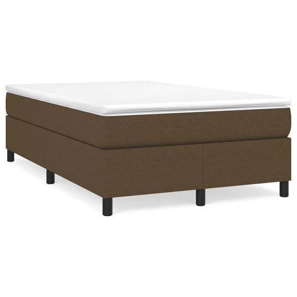 vidaXL Boxspring bed 120x200 cm stof donkerbruin