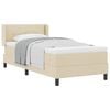 vidaXL Boxspringbed met hoofdeinde Cr&egrave;me 200 x 100 cm Stof