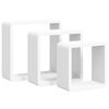 vidaXL Wandschappen kubus 3 st MDF wit