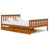 vidaXL Bedframe met 2 lades massief grenenhout honingbruin 140x200 cm