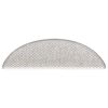 vidaXL Trapmatten zelfklevend Sisal-Look 30 st 56x17x3 cm Platina