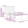 vidaXL Bedframe Grijs Sonoma 135 x 190 cm Massief grenenhout