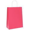vidaXL Papieren zakken 250 st met hengsels 26x12x35 cm roze