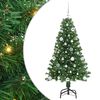 vidaXL Kunstkerstboom Groen 150 cm PVC en Staal en Kunststof