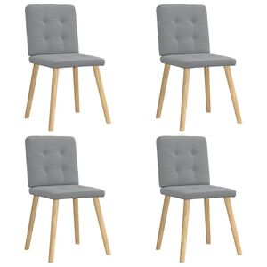 vidaXL Eetkamerstoelen 4 st stof lichtgrijs