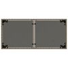 vidaXL Tuintafel met glazen blad 115x54x74 cm poly rattan grijs