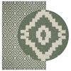 vidaXL Gebied Tapijt OLITE Natuurlijk en Groen 160 x 230 cm PET