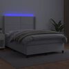 vidaXL Boxspring met matras en LED kunstleer zwart 140x190 cm