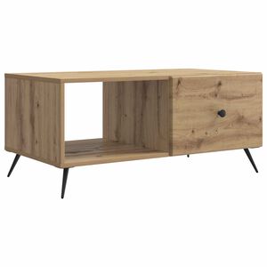 vidaXL Salontafel Artisanaal eiken 90 x 50 x 40 cm Bewerkt hout