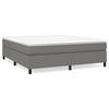 vidaXL Boxspring bed stof donkergrijs 160x200 cm
