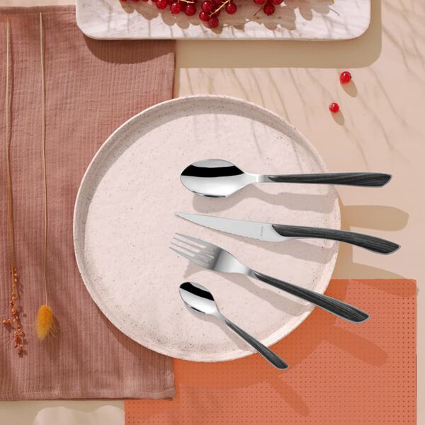 Amefa 16-delige Bestekset Eclat Nature zwart hout