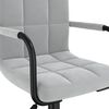 vidaXL Eetkamerstoel draaibaar fluweel lichtgrijs