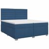 vidaXL Boxspringbed met matras met hoofdeinde Blauw 200 x 200 cm Stof