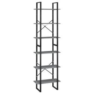 vidaXL Opbergrek 60x30x210 cm massief grenenhout grijs