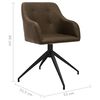 vidaXL Eetkamerstoelen draaibaar 6 st stof donkerbruin