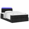 vidaXL Ottoman bed met matras en LED's 120x200 cm stof zwart