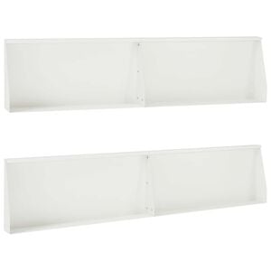 vidaXL Keerwand 4 st 100 x 12 x 30 cm Staal Wit