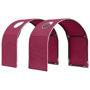 vidaXL Bedtunnel voor kinderbedden 2 st Rood Polyester