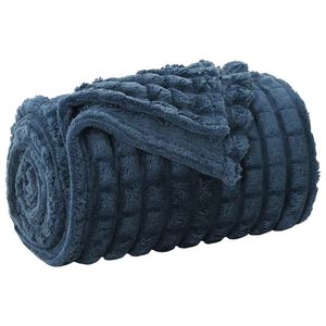 vidaXL Gooi Deken Marineblauw 200 x 150 cm 0.75 kg Fleece