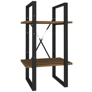 vidaXL Boekenkast 2-laags 40x30x70 cm bewerkt hout bruin eikenkleur