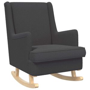 vidaXL Schommelstoel Donkergrijs 62 x 80 x 85 cm Boucl&eacute;