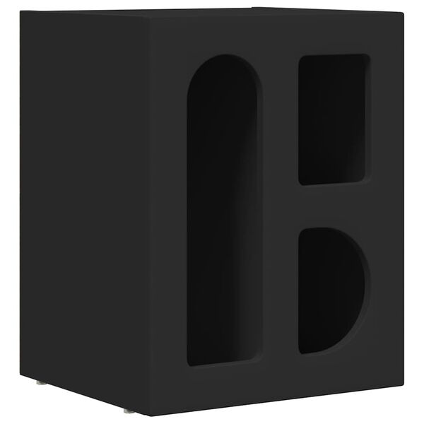 vidaXL Nachtkastje Zwart 40 x 35 x 50 cm Bewerkt hout