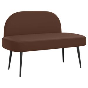 vidaXL Beklede bank met rugleuning Bruin 110 x 60 x 76 cm Kunstleer